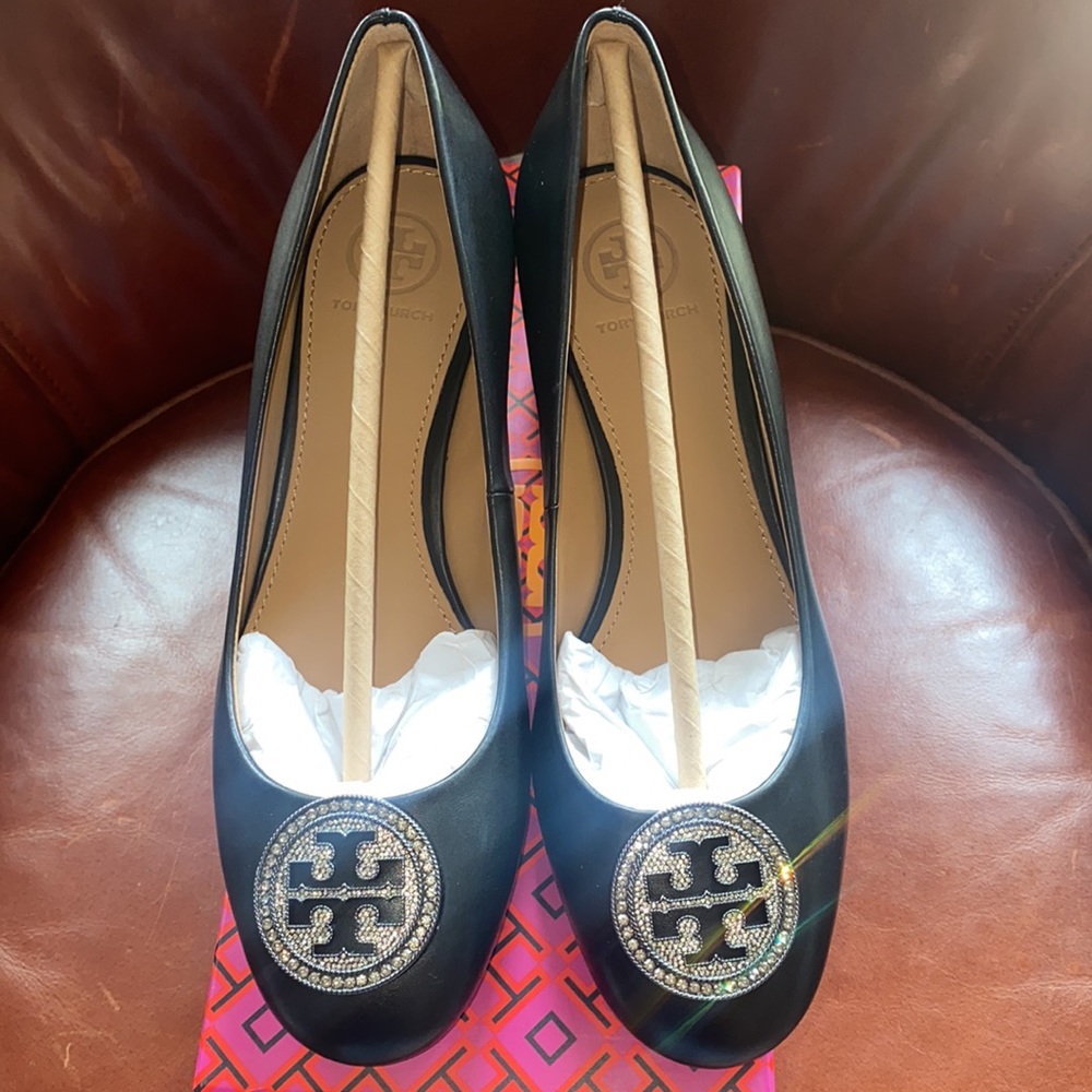 *New In Box* Tory Burch Liana 45 mm pump black calf leather